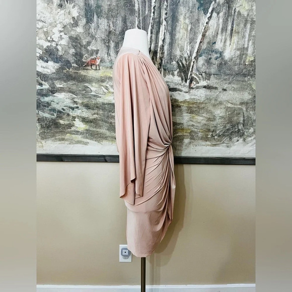 MISA Los Angeles Teget Draped Dress in Nude Size Small NWOT - Picture 9 of 16